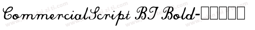 CommercialScript BT Bold字体转换